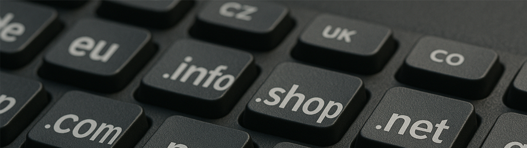 Tastatur mit Internet-Domains
